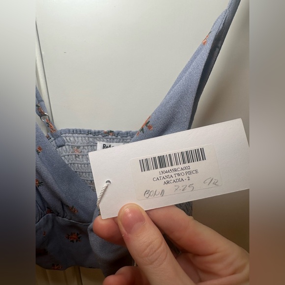 NWT Reformation Catania Bralette Top in Blue Size 2 - Picture 6 of 8